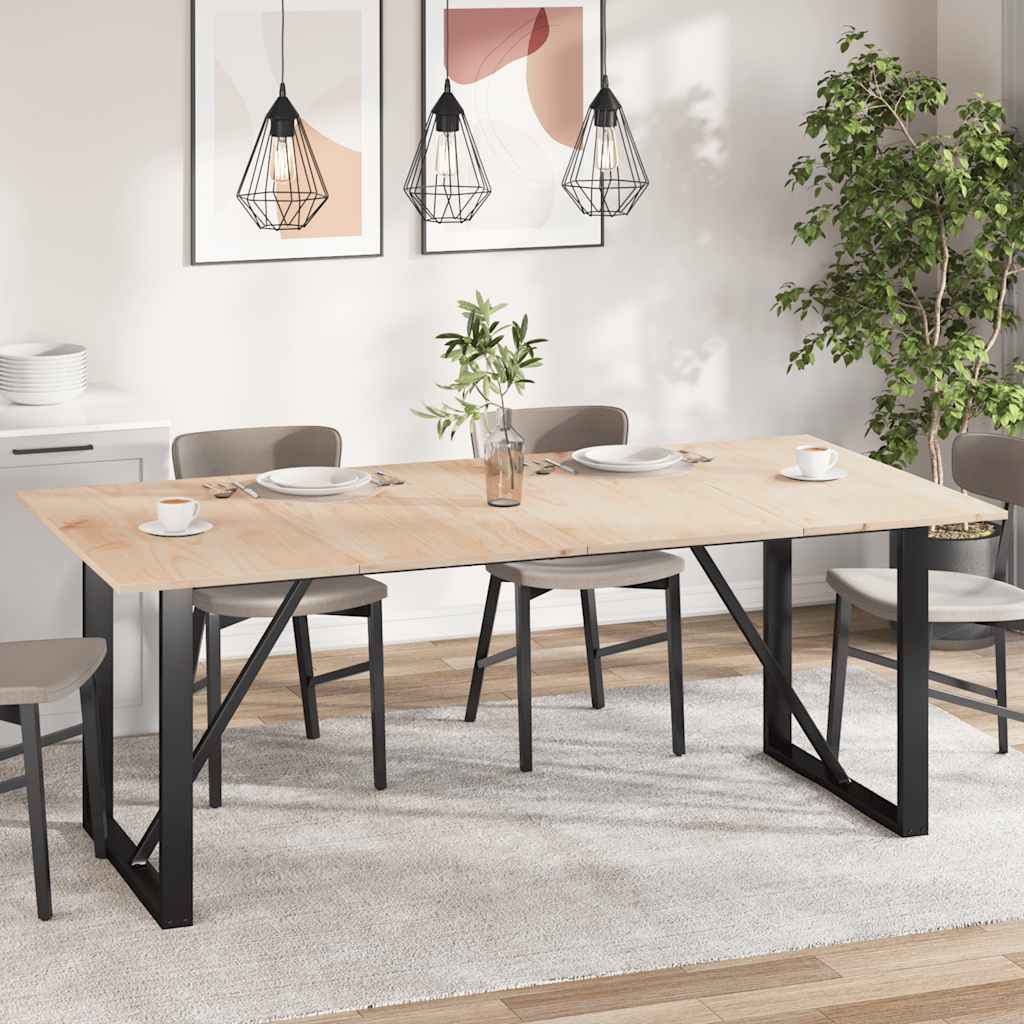 Bordplater 4 stk 100x50x1,7 cm rektangulær heltre furu vidaXL