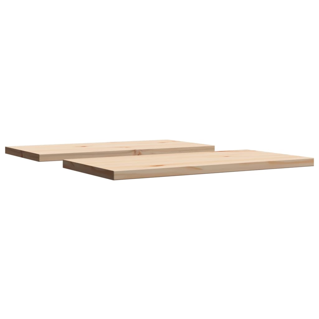 Bordplater 2 stk 70x35x2,5 cm rektangulær heltre furu