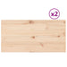 Bordplater 2 stk 90x45x2,5 cm rektangulær heltre furu