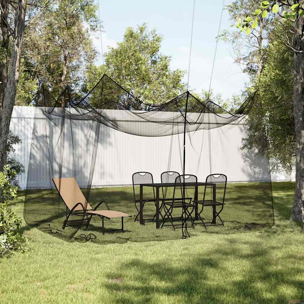 Myggnett for utendørs 220 mesh svart 300x300x250 cm