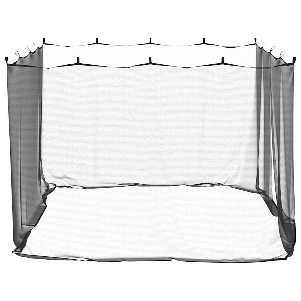 Myggnett for utendørs 220 mesh svart 300x300x200 cm