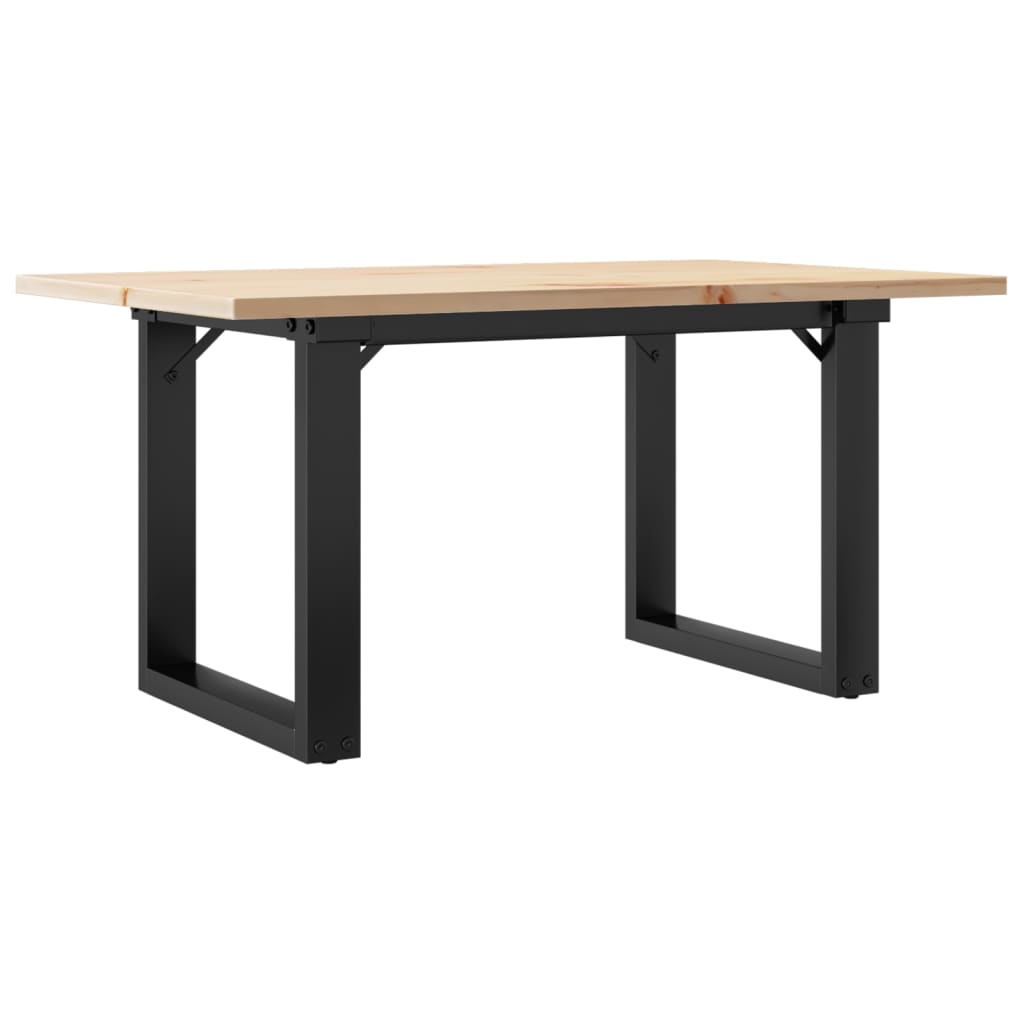 Salongbord O-ramme 80x50x40 cm heltre furu og stål