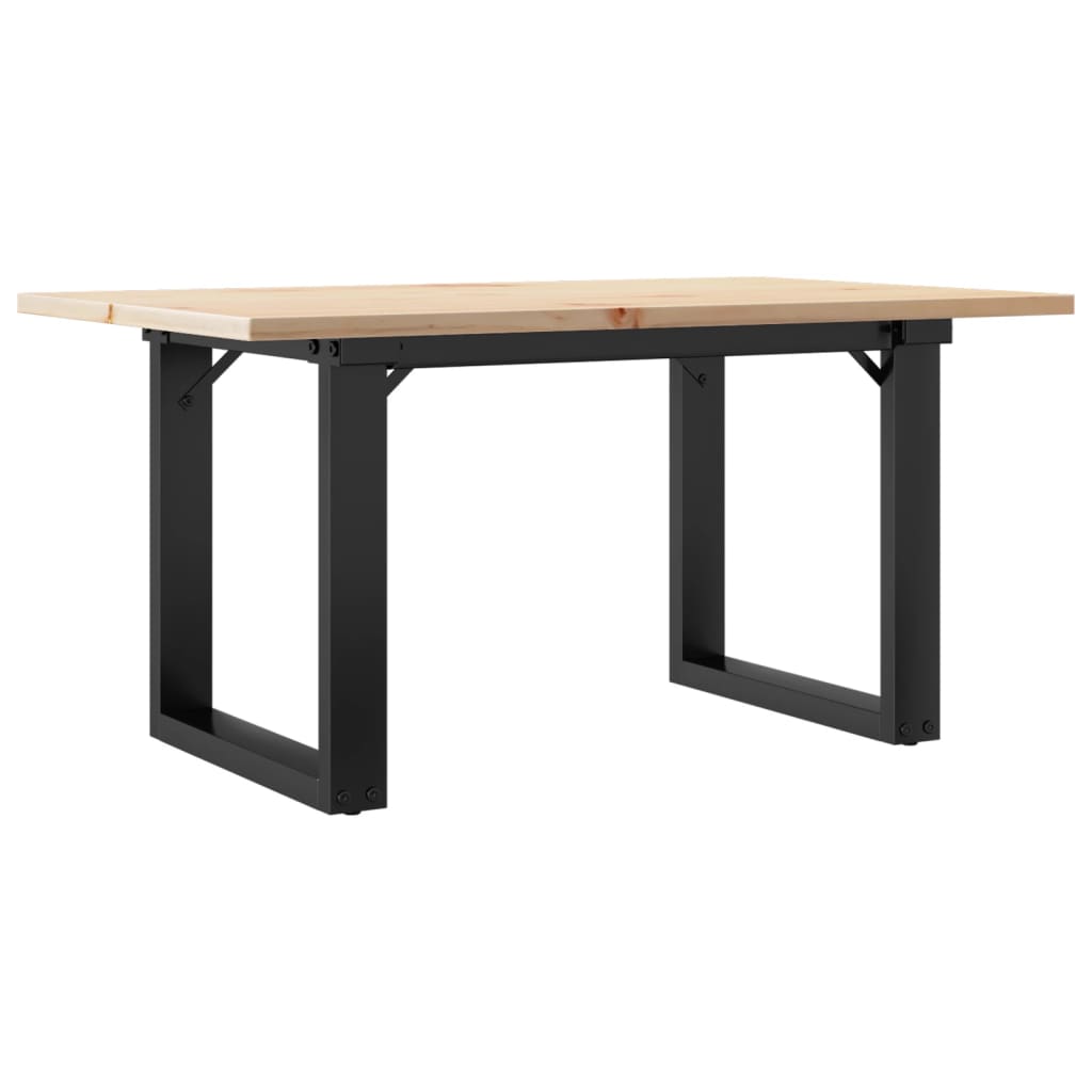 Salongbord O-ramme 80x50x40 cm heltre furu og stål