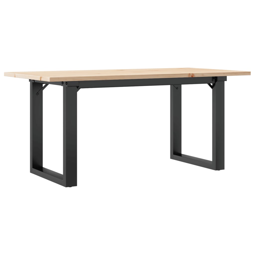Salongbord O-ramme 90x40x45 cm heltre furu og stål