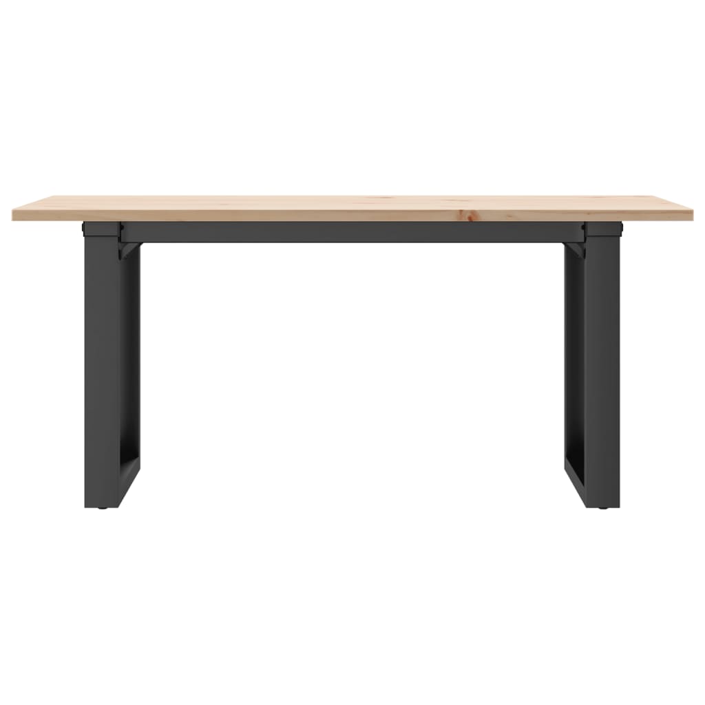 Salongbord O-ramme 90x40x45 cm heltre furu og stål