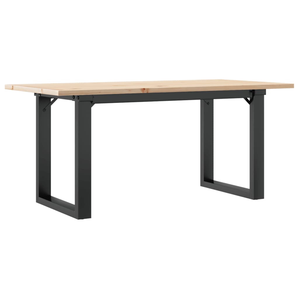Salongbord O-ramme 90x40x45 cm heltre furu og stål