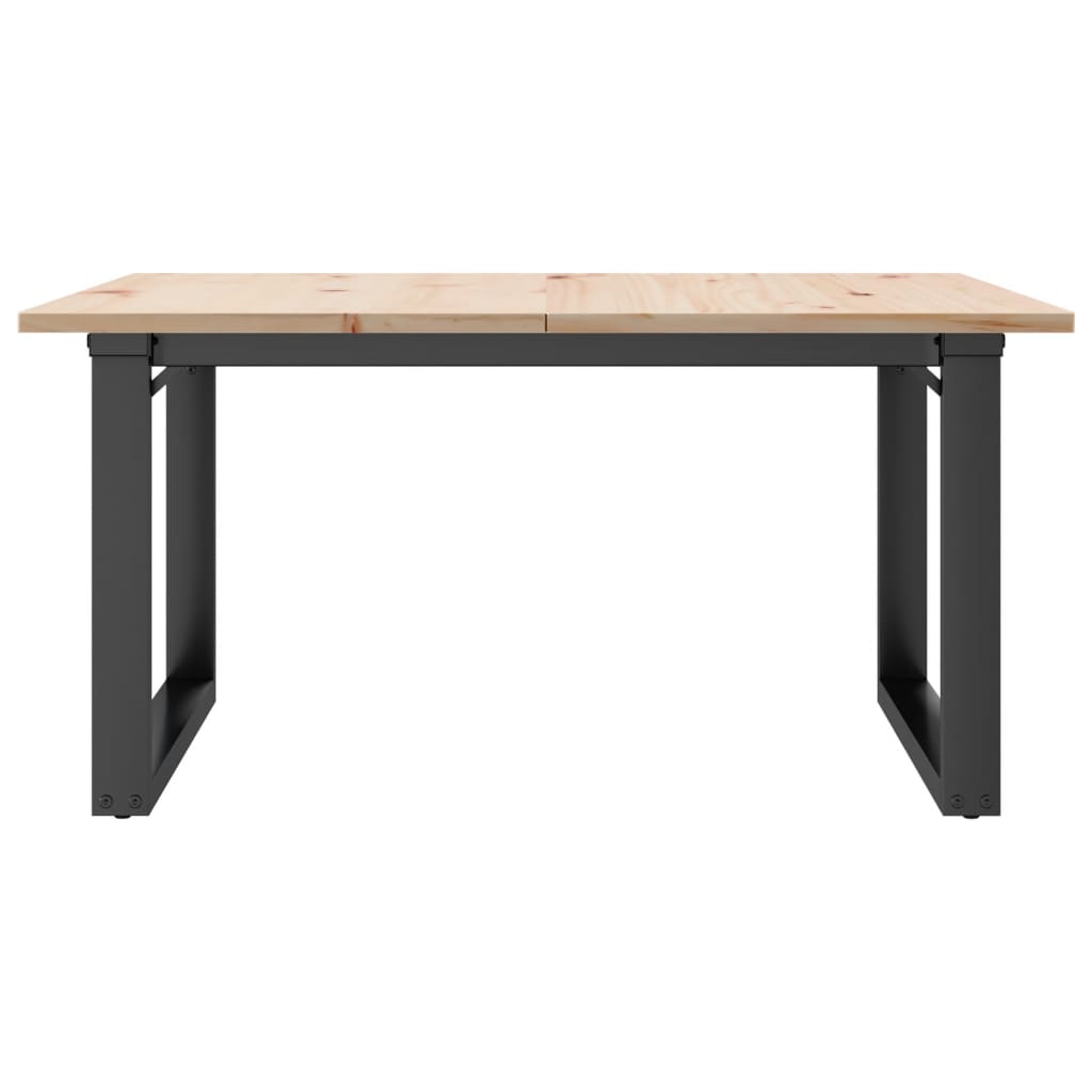 Salongbord O-ramme 90x90x45 cm heltre furu og stål