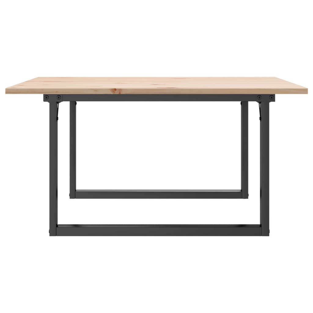 Salongbord O-ramme 90x90x45 cm heltre furu og stål