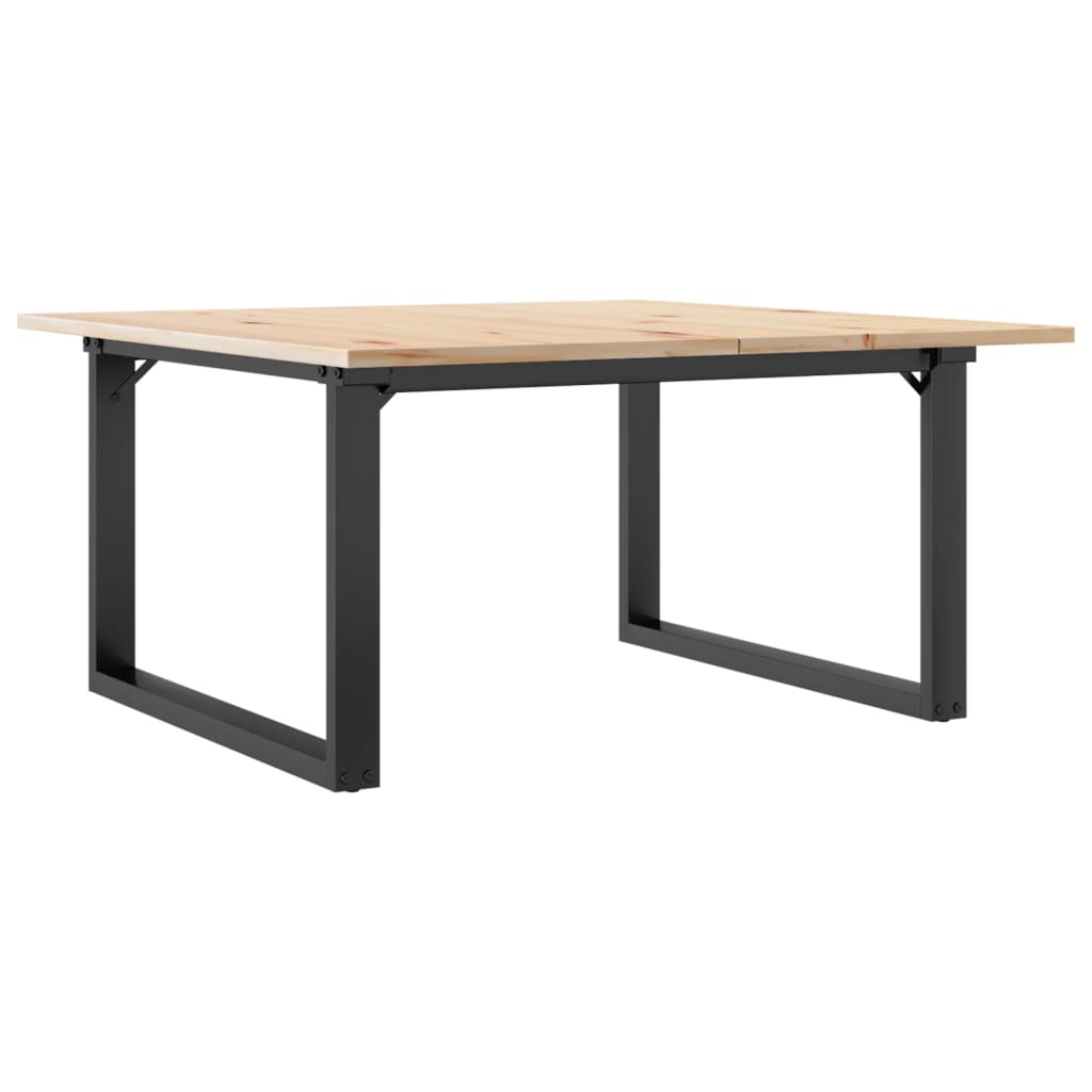 Salongbord O-ramme 90x90x45 cm heltre furu og stål