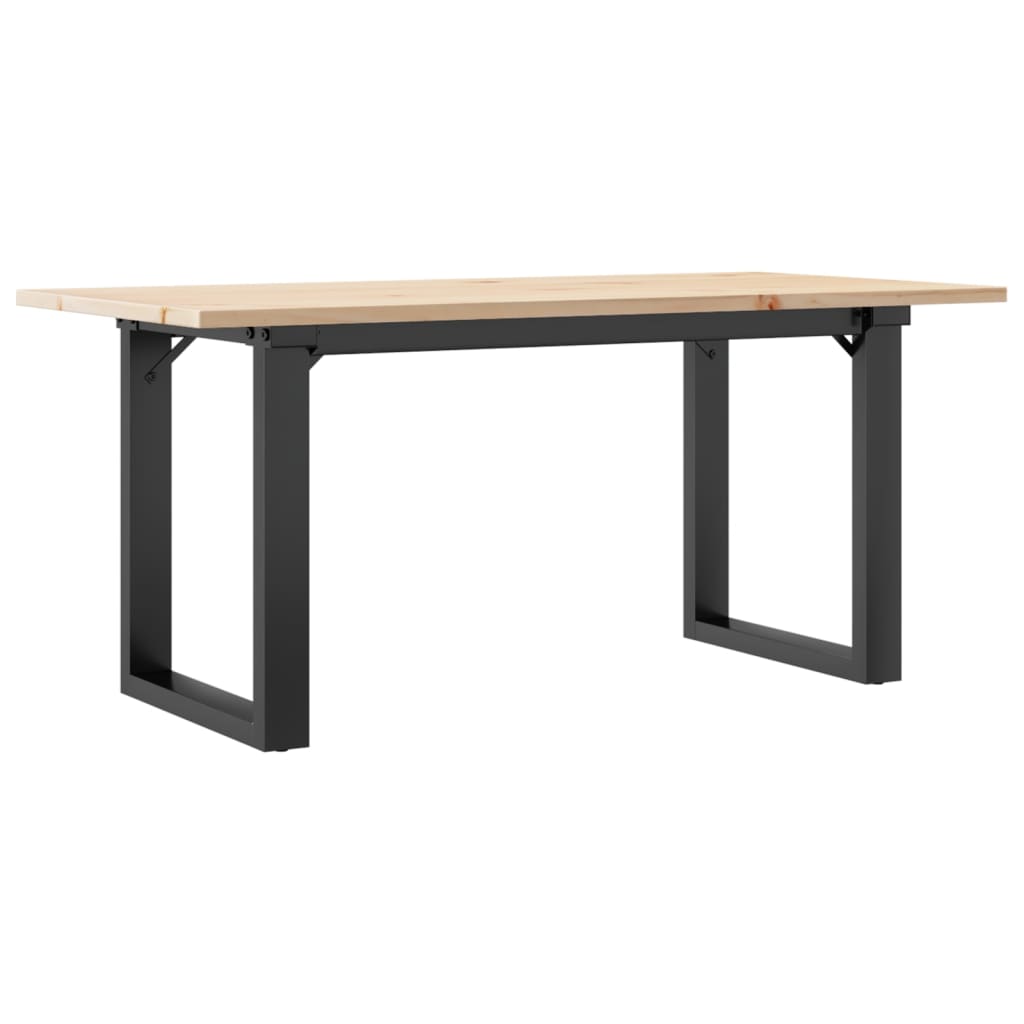 Salongbord O-ramme 100x50x45 cm heltre furu og stål