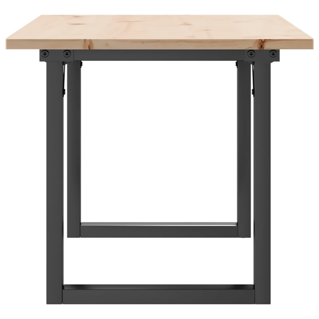 Salongbord O-ramme 100x50x45 cm heltre furu og stål