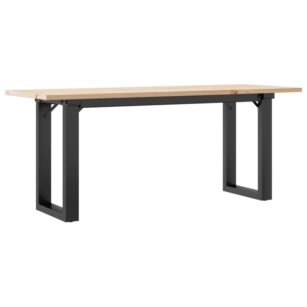 Salongbord O-ramme 110x40x45 cm heltre furu og stål