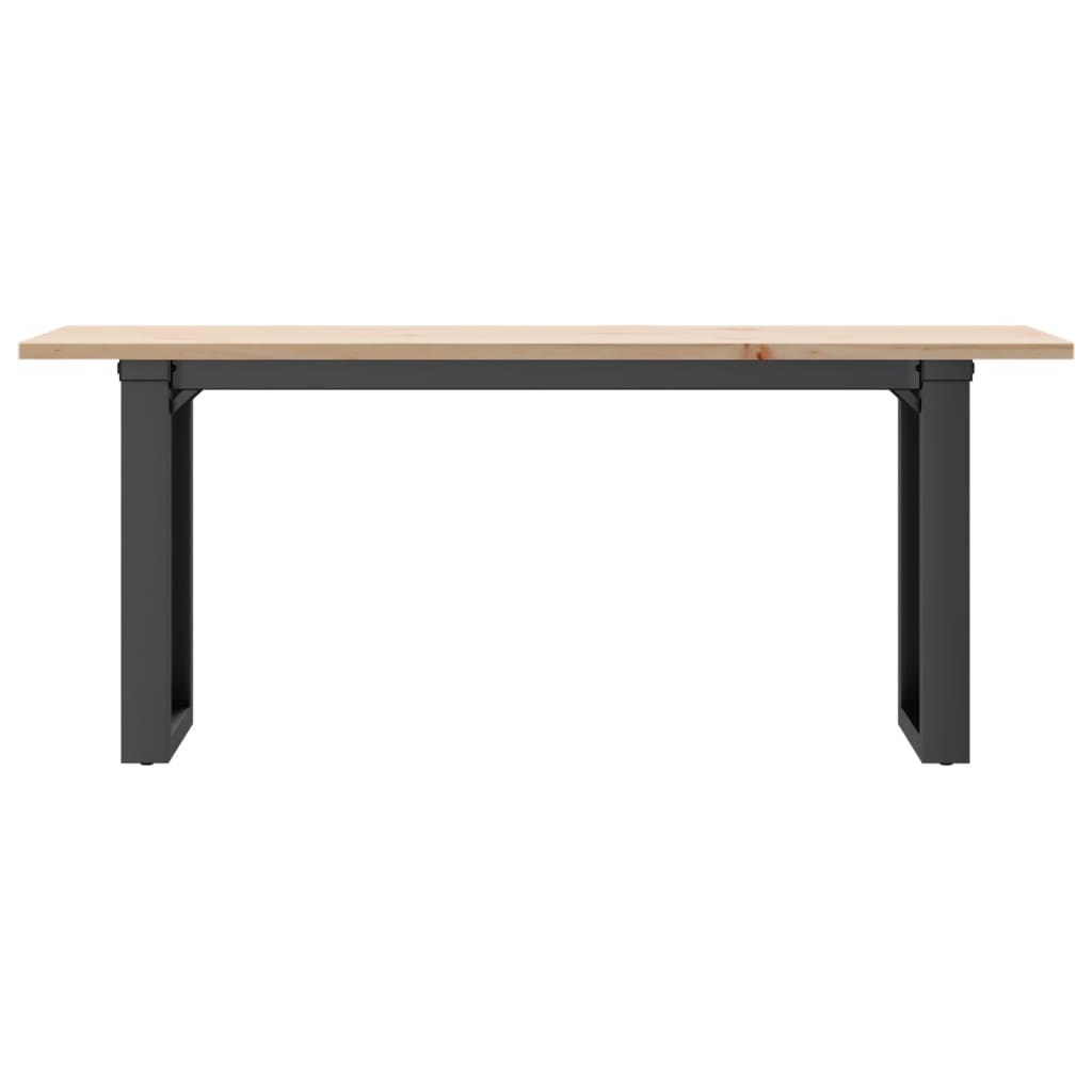 Salongbord O-ramme 110x40x45 cm heltre furu og stål