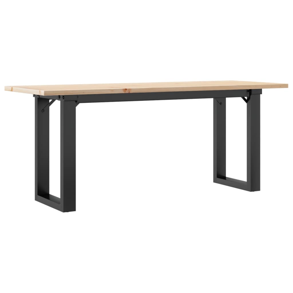 Salongbord O-ramme 110x40x45 cm heltre furu og stål