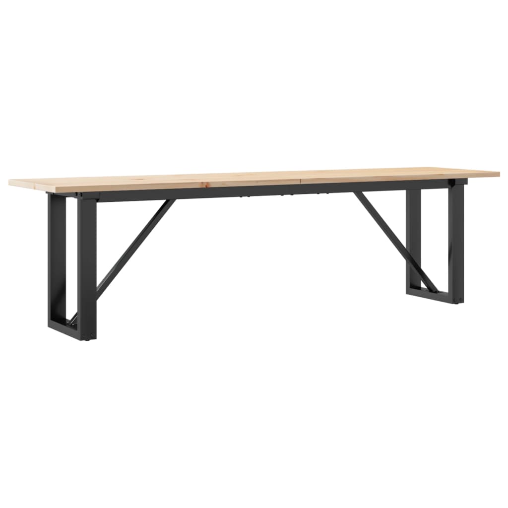 Salongbord O-ramme 160x40x45 cm heltre furu og stål