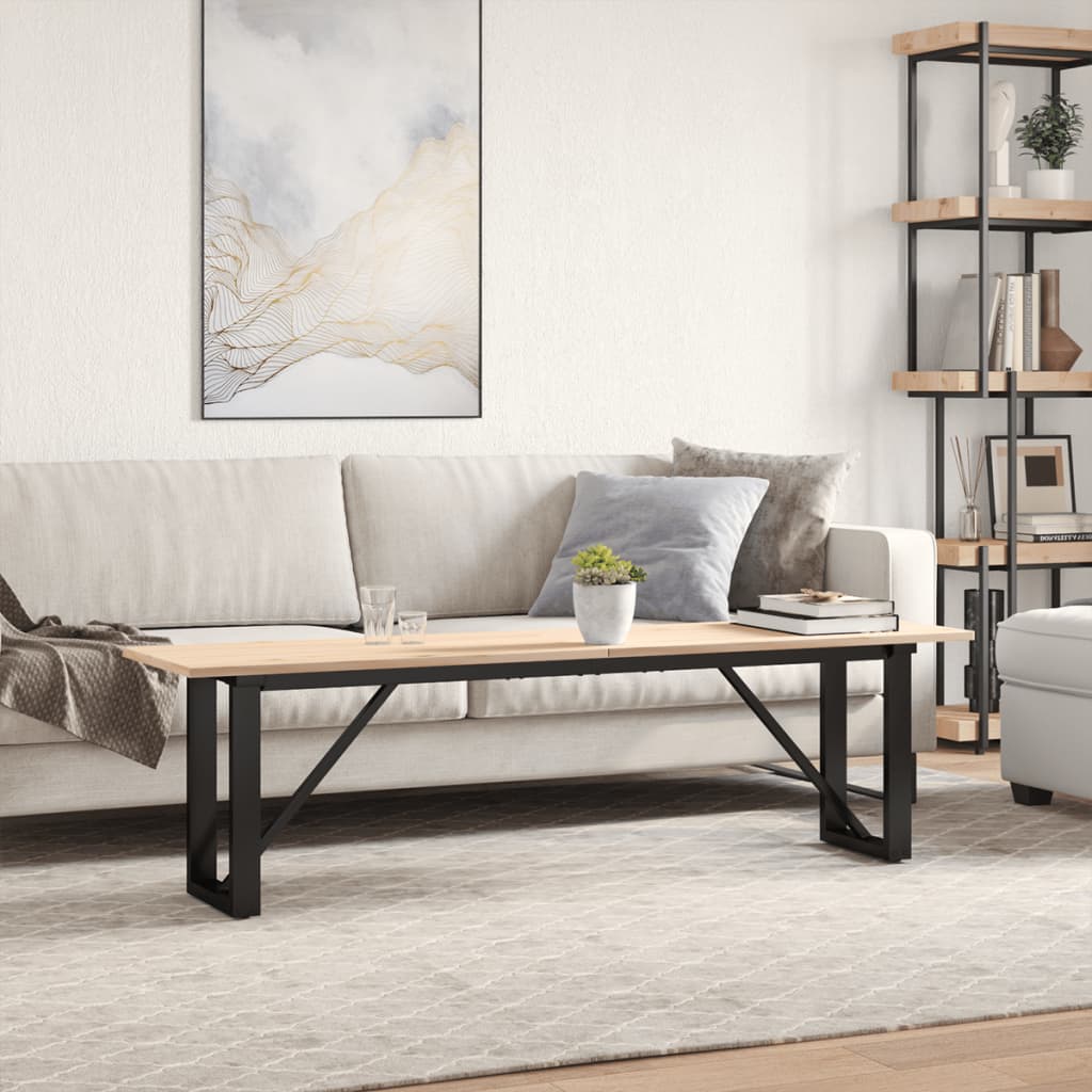 Salongbord O-ramme 160x40x45 cm heltre furu og stål