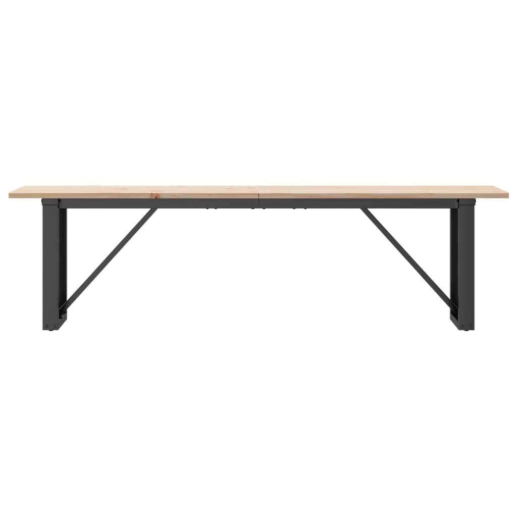 Salongbord O-ramme 160x40x45 cm heltre furu og stål
