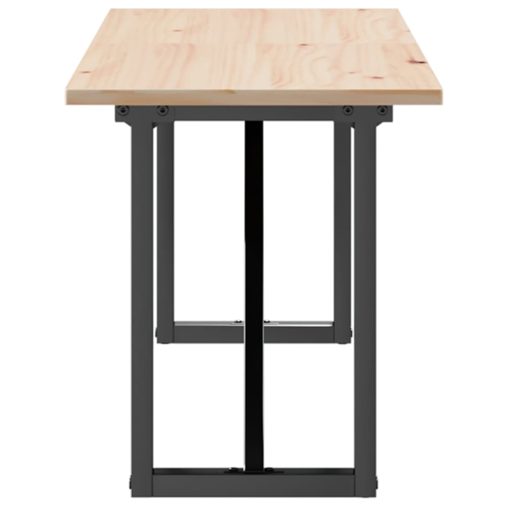 Salongbord O-ramme 160x40x45 cm heltre furu og stål