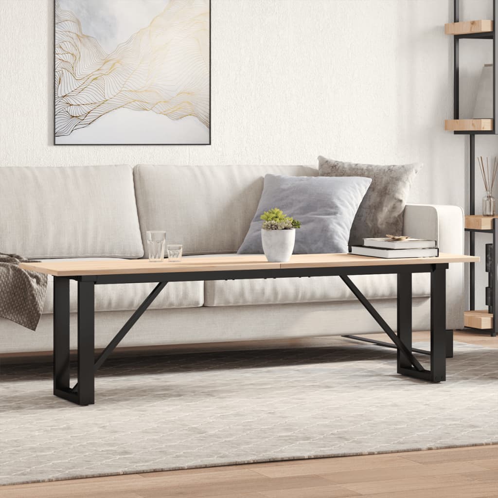 Salongbord O-ramme 160x40x45 cm heltre furu og stål