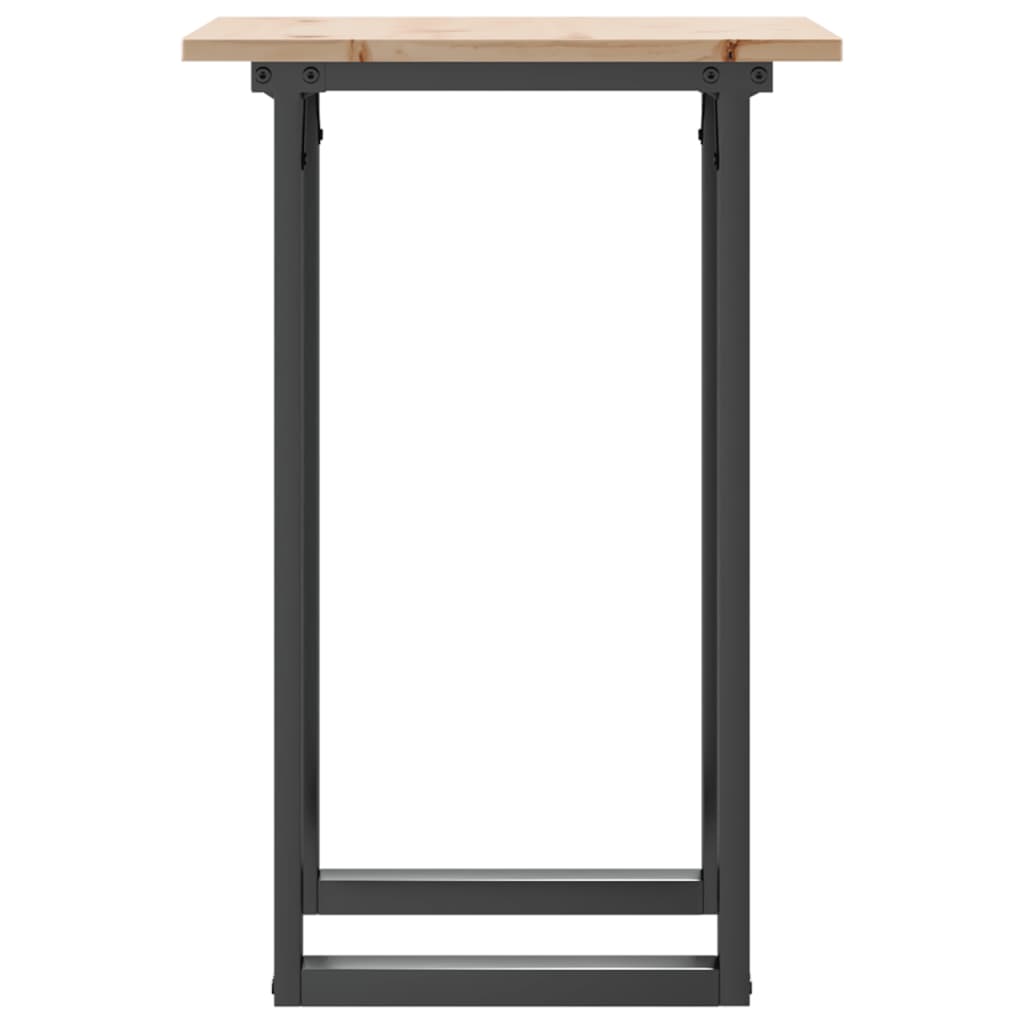 Spisebord O-ramme 50x50x75 cm heltre furu og stål