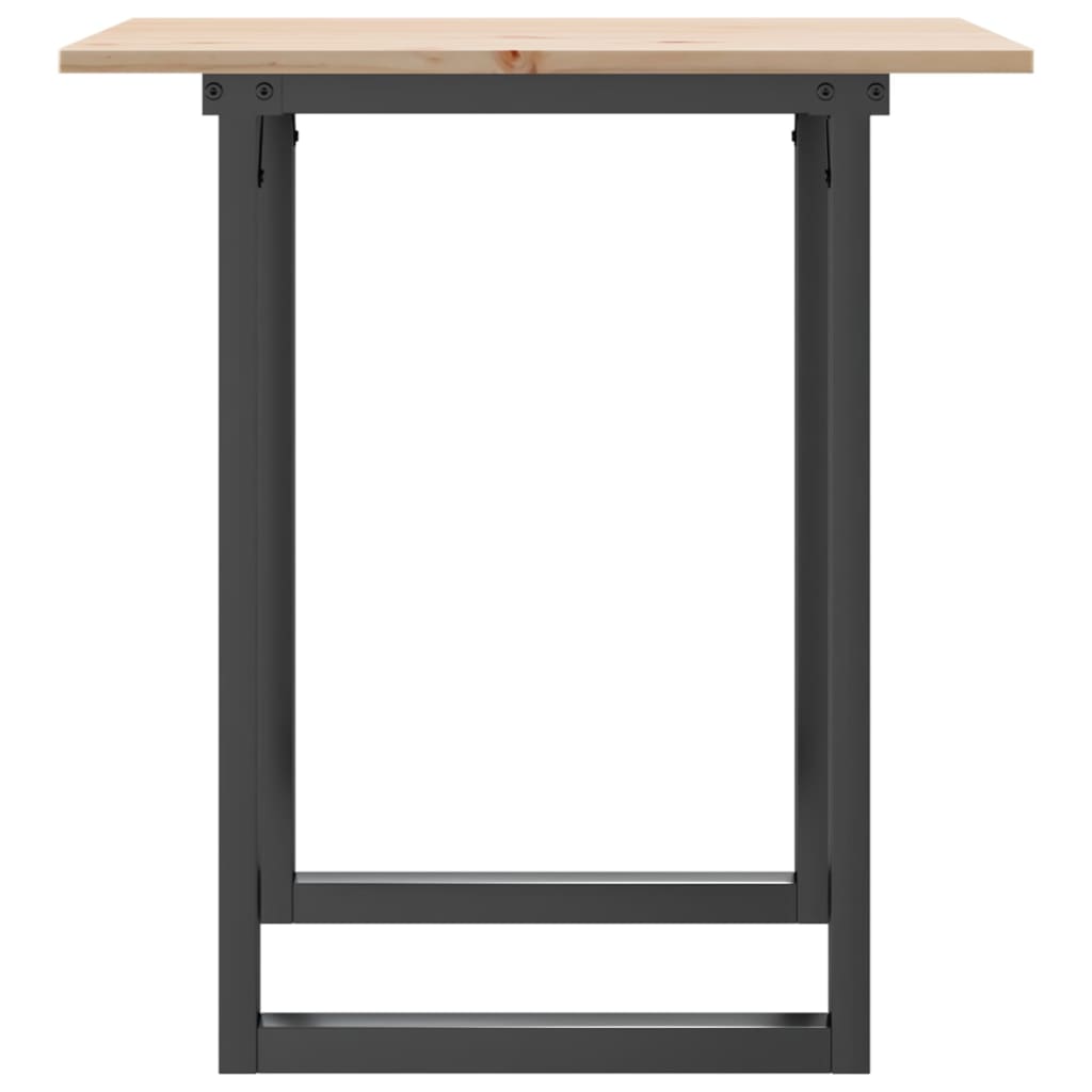 Spisebord O-ramme 70x70x75 cm heltre furu og stål