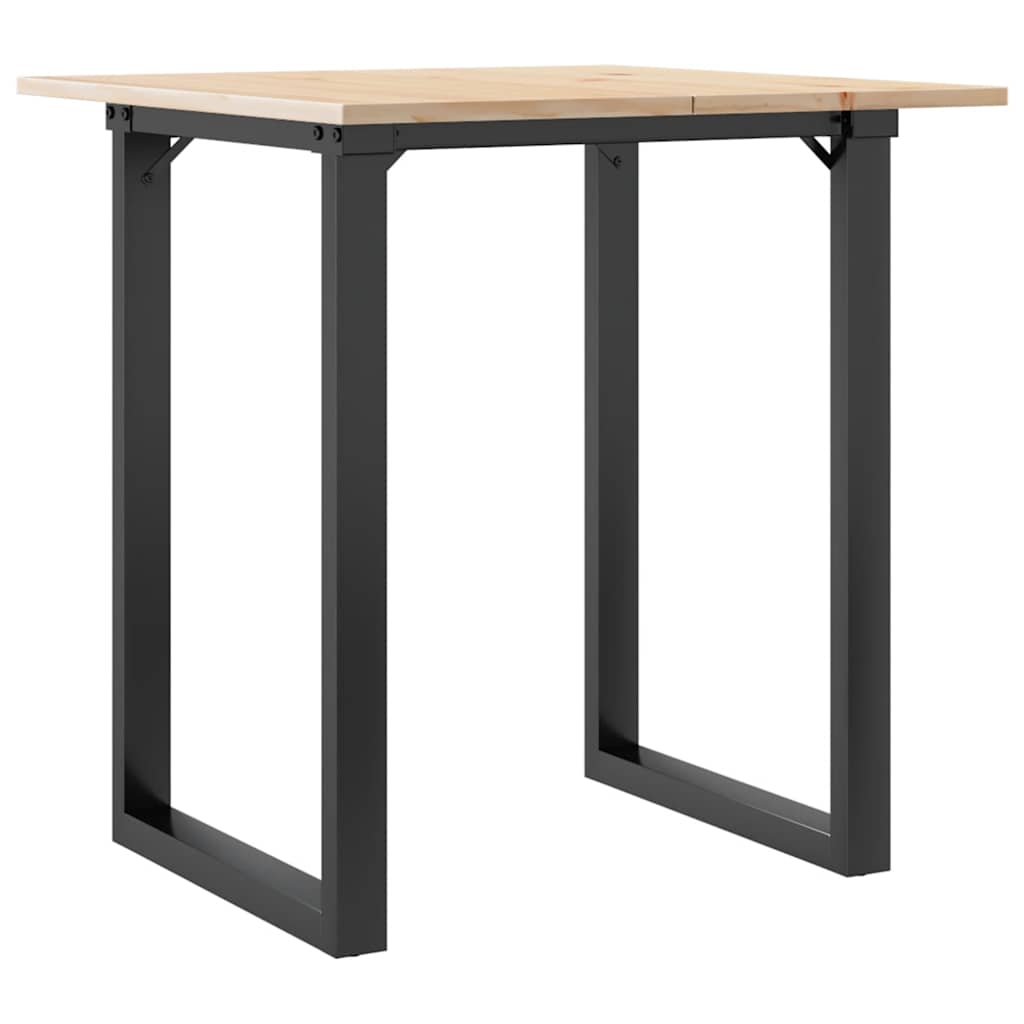 Spisebord O-ramme 70x70x75 cm heltre furu og stål