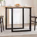 Spisebord O-ramme 80x80x75 cm heltre furu og stål