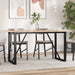 Spisebord O-ramme 160x80x75 cm heltre furu og stål