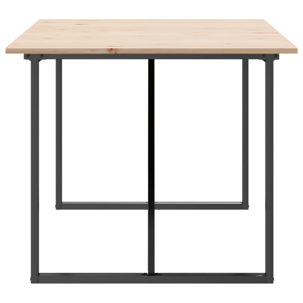 Spisebord O-ramme 180x90x75 cm heltre furu og stål