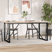 Spisebord O-ramme 180x90x75 cm heltre furu og stål