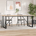 Spisebord O-ramme 200x100x75 cm heltre furu og stål