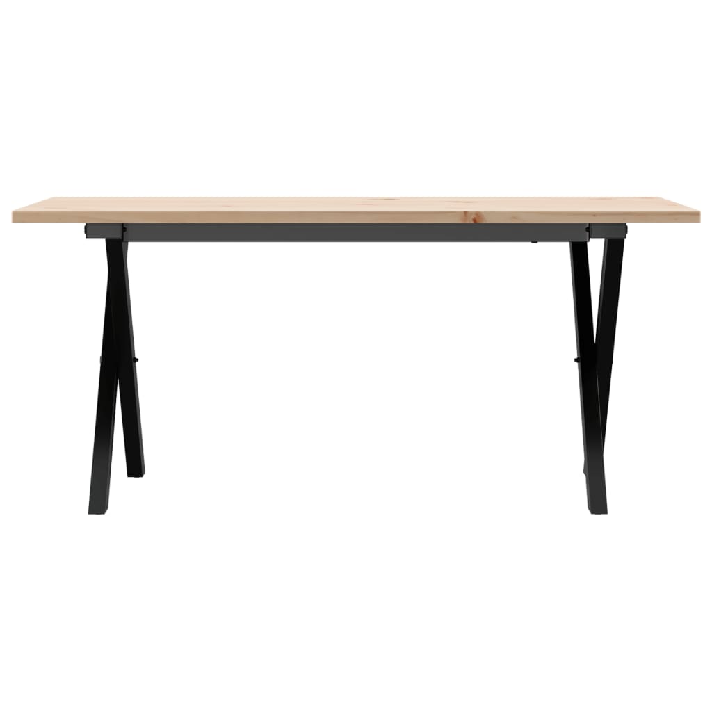 Salongbord X-ramme 90x40x45 cm heltre furu og stål
