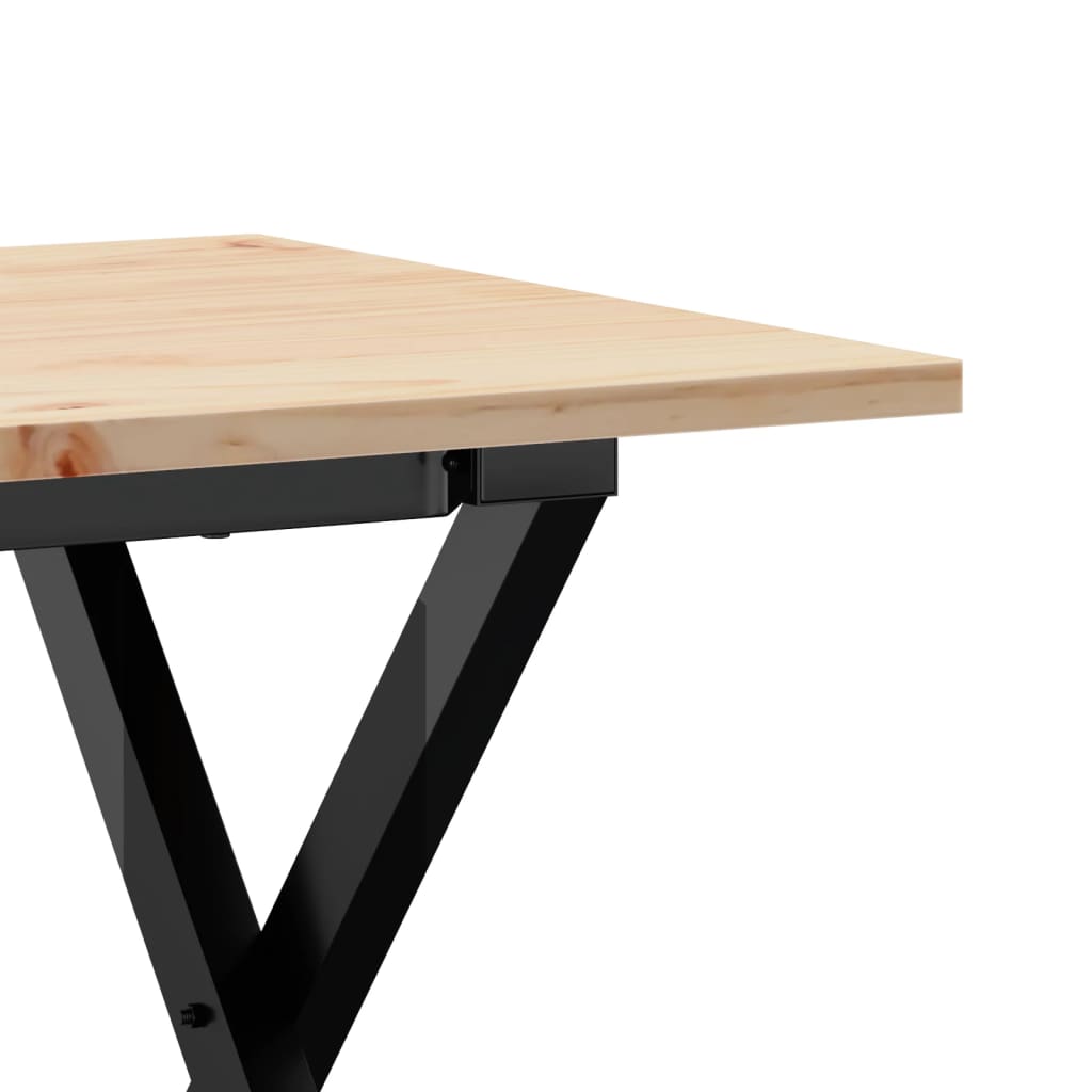 Salongbord X-ramme 90x40x45 cm heltre furu og stål
