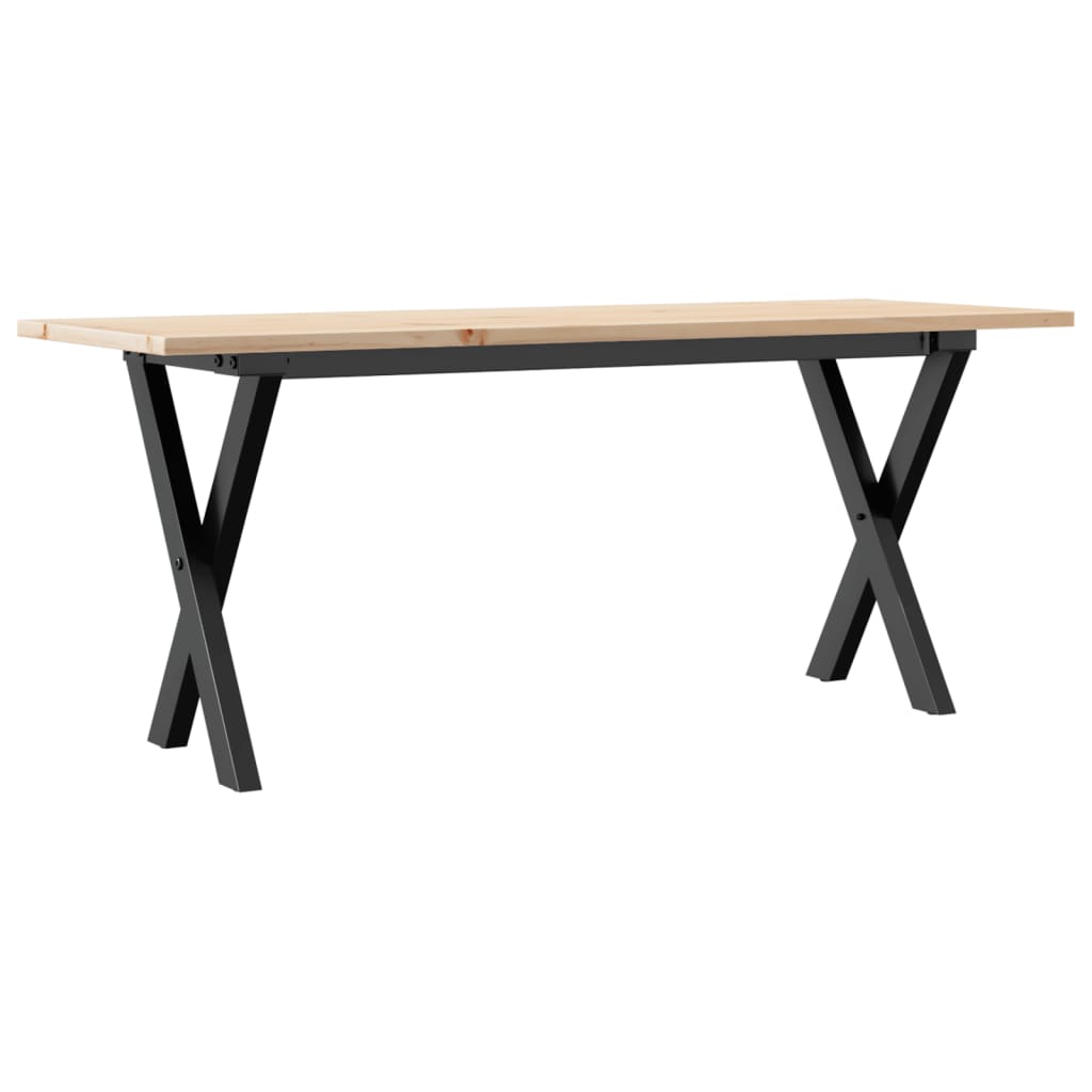 Salongbord X-ramme 110x40x45 cm heltre furu og stål