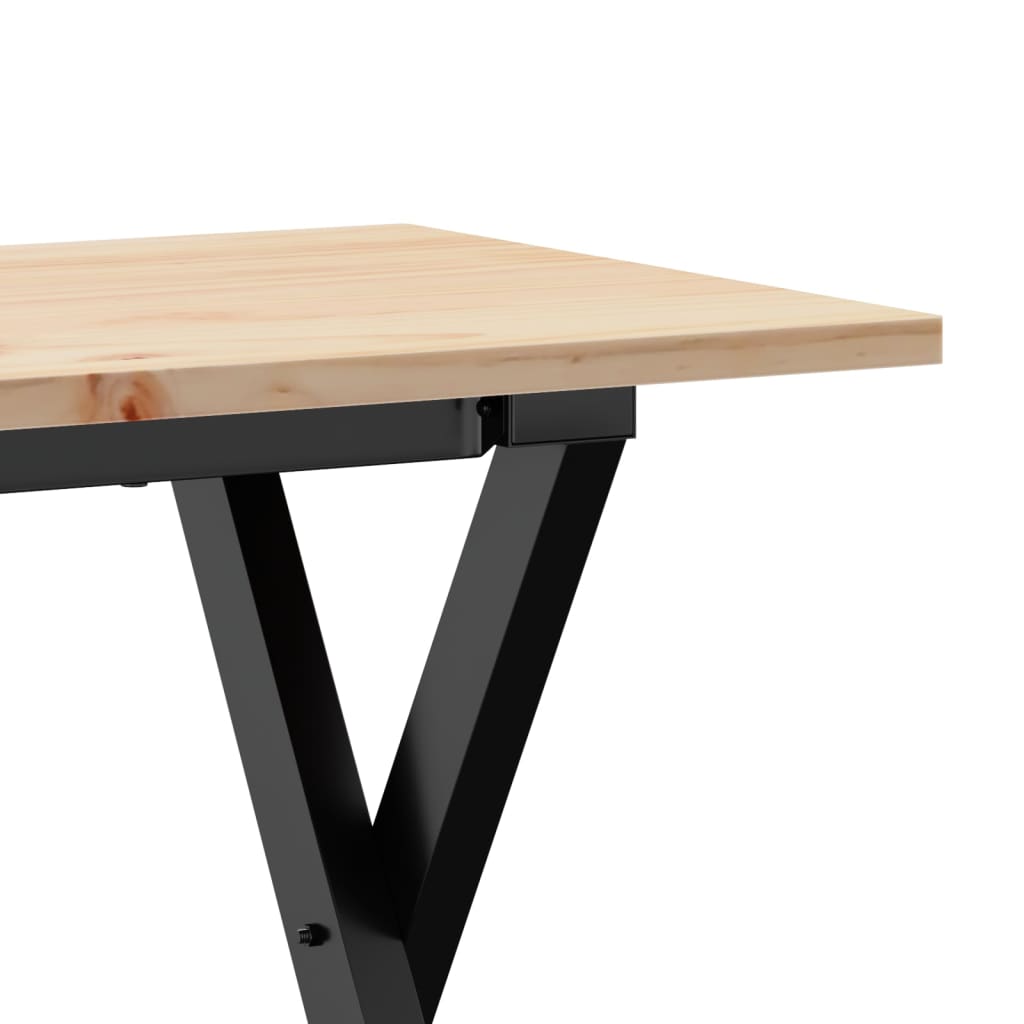 Salongbord X-ramme 110x40x45 cm heltre furu og stål