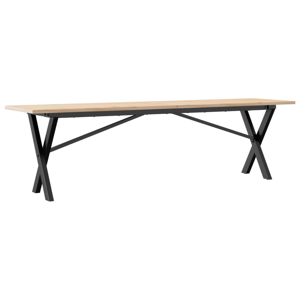 Salongbord X-ramme 160x40x45 cm heltre furu og stål
