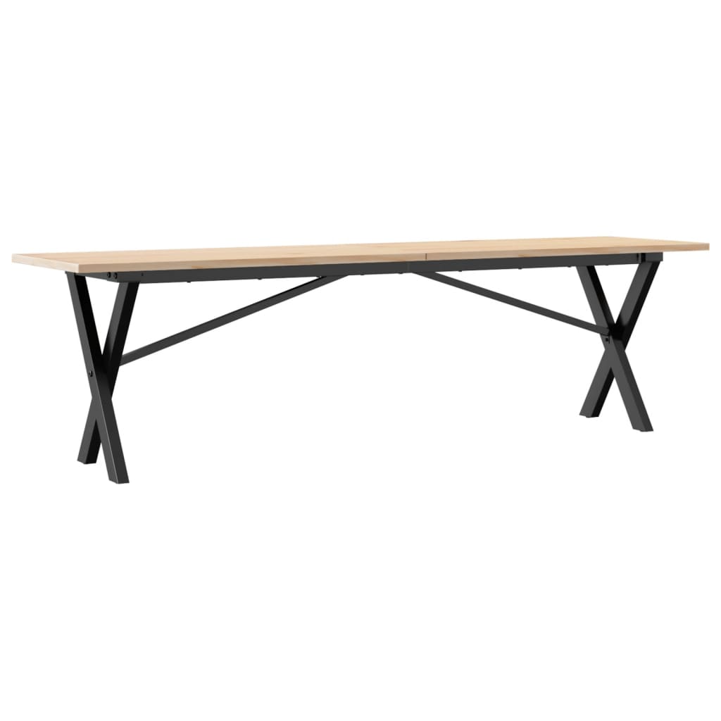 Salongbord X-ramme 160x40x45 cm heltre furu og stål