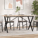 Spisebord X-ramme 160x80x75 cm heltre furu og stål