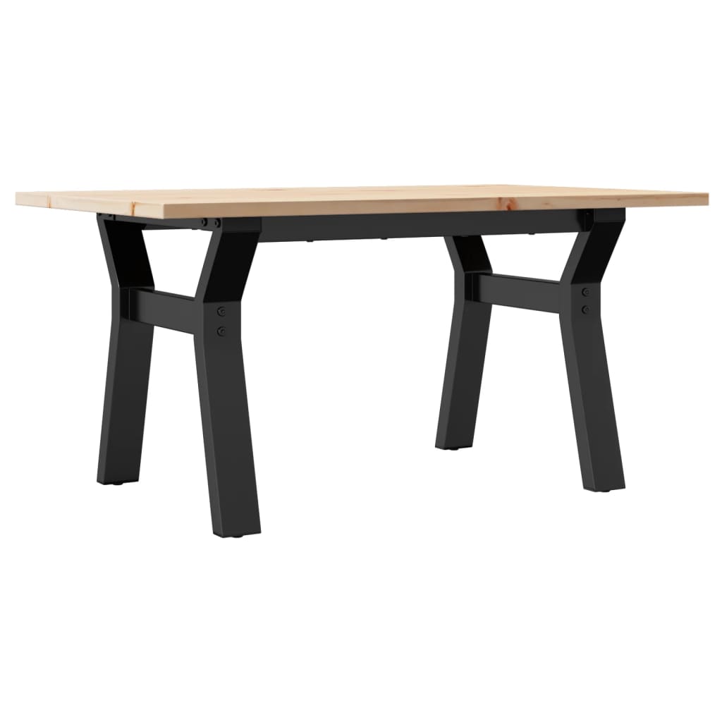 Salongbord Y-ramme 80x50x40 cm heltre furu og stål