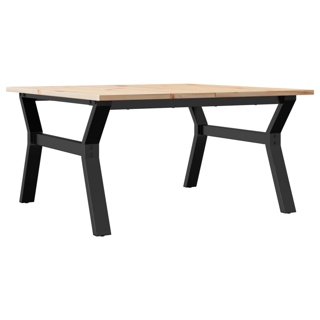 Salongbord Y-ramme 90x90x45 cm heltre furu og stål
