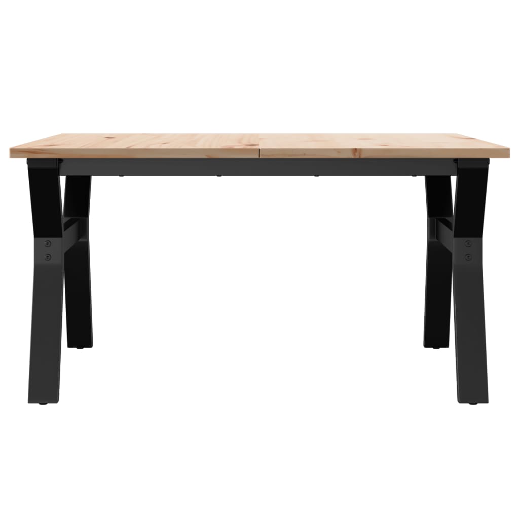 Salongbord Y-ramme 90x90x45 cm heltre furu og stål