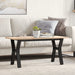 Salongbord Y-ramme 100x50x45 cm heltre furu og stål