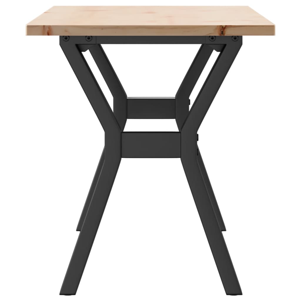 Salongbord Y-ramme 110x40x45 cm heltre furu og stål