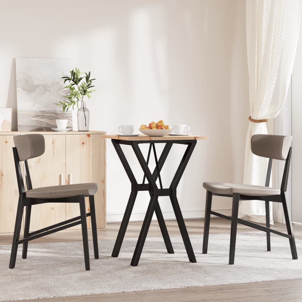 Spisebord Y-ramme 50x50x75 cm heltre furu og stål