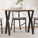 Spisebord Y-ramme 100x50x75 cm heltre furu og stål