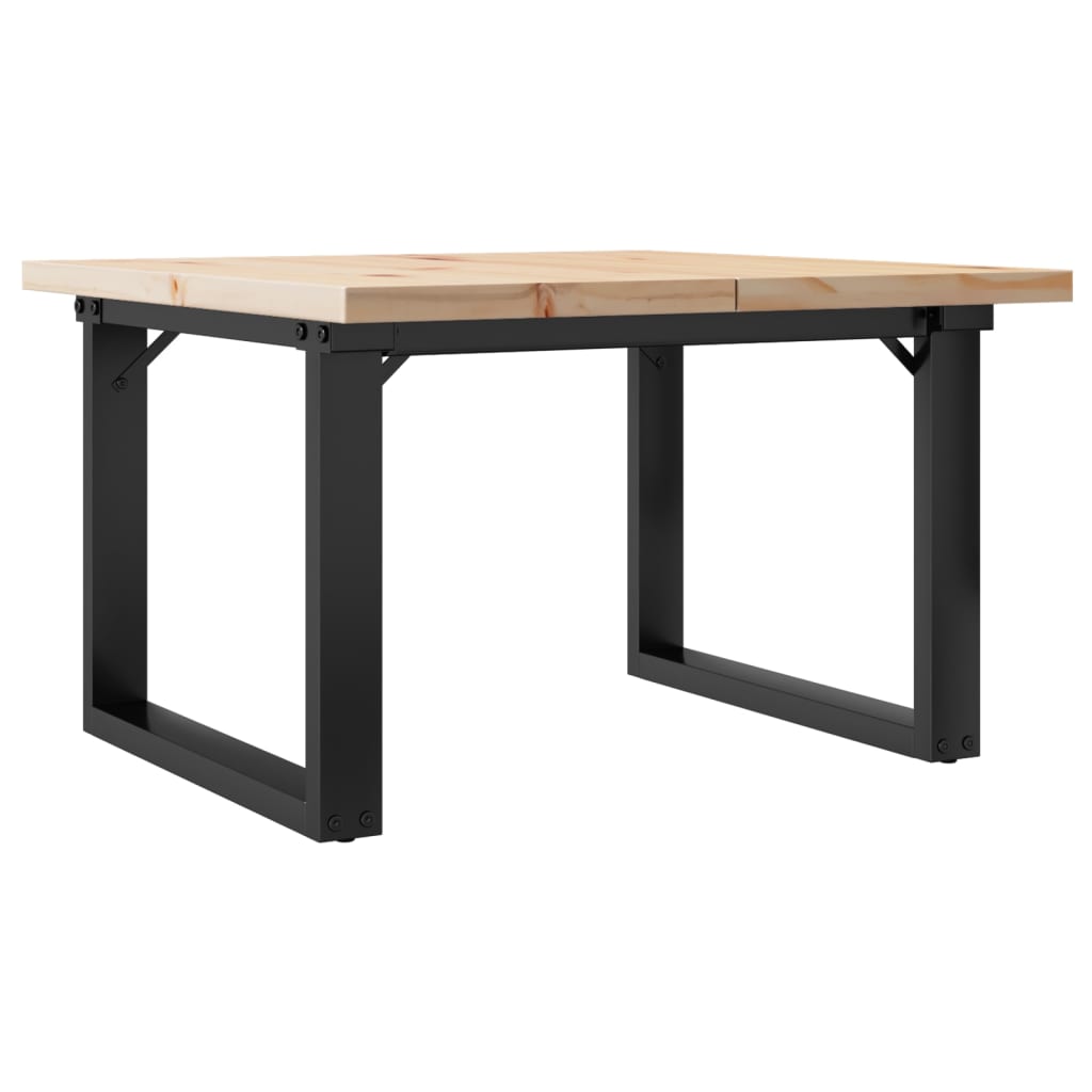 Salongbord O-ramme 70x70x40,5 cm heltre furu og stål