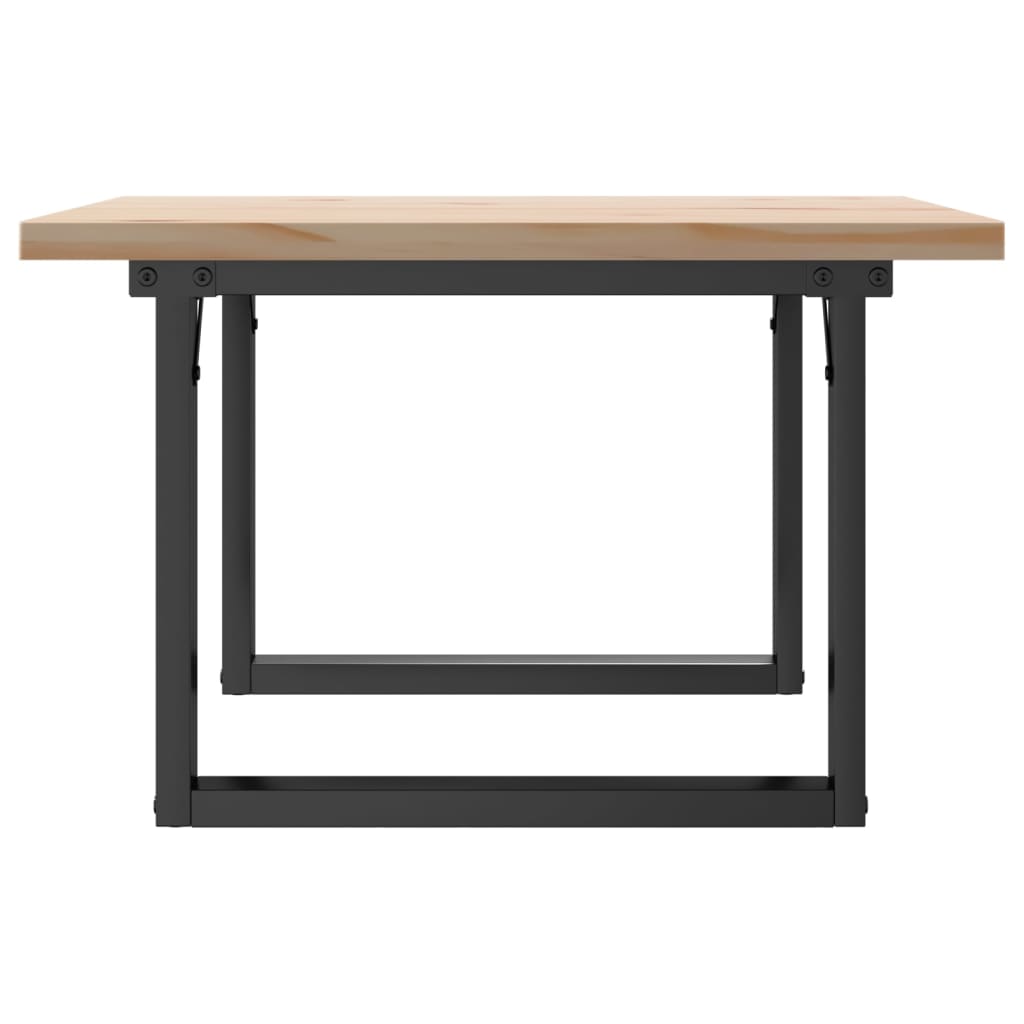 Salongbord O-ramme 70x70x40,5 cm heltre furu og stål