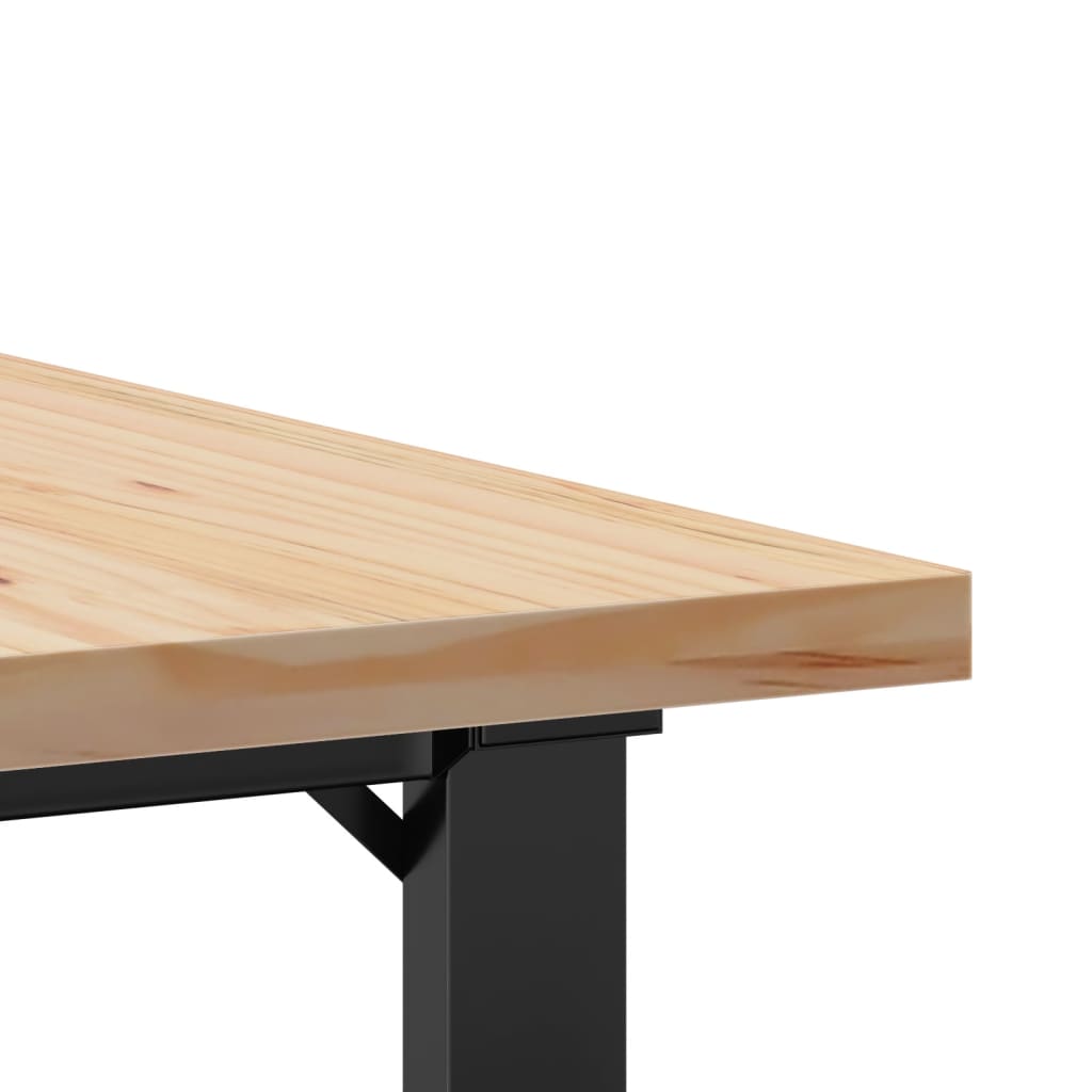 Salongbord O-ramme 80x80x45,5 cm heltre furu og stål