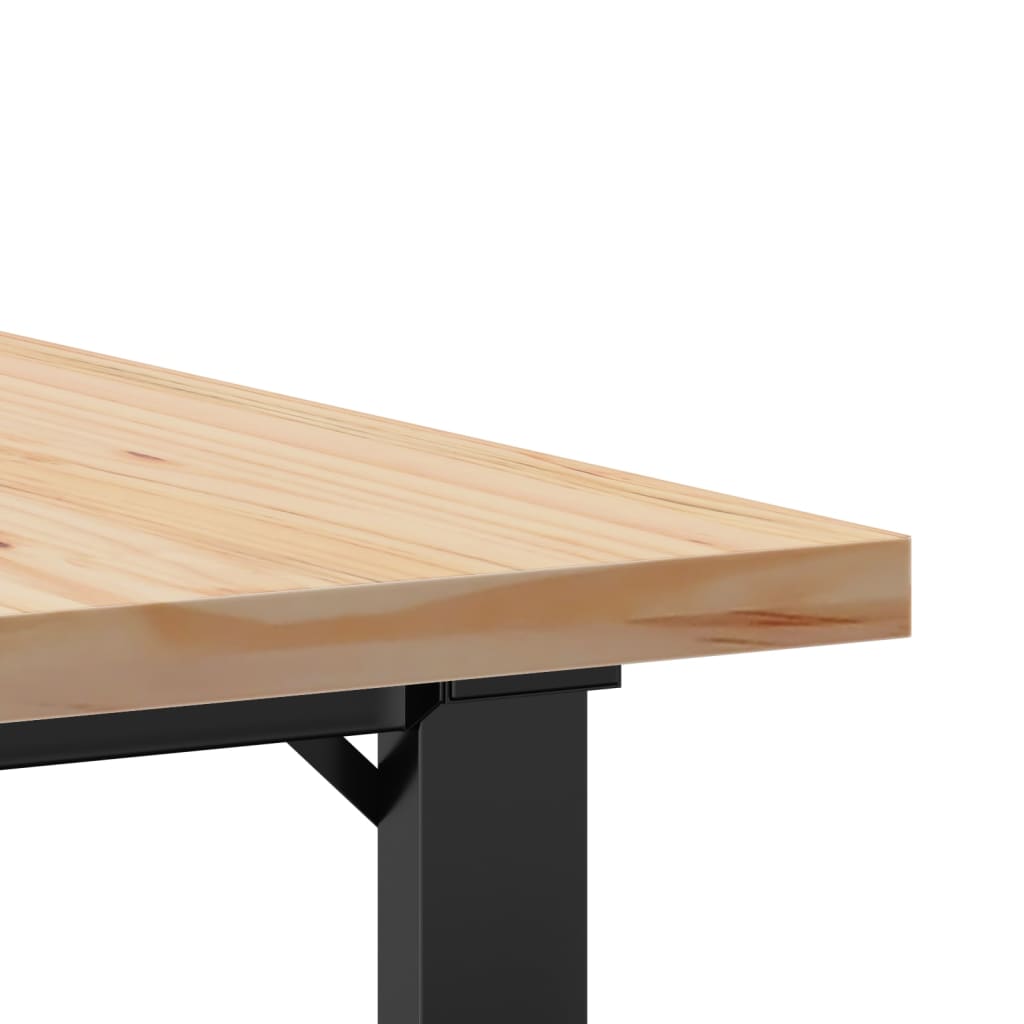 Salongbord O-ramme 90x90x45,5 cm heltre furu og stål