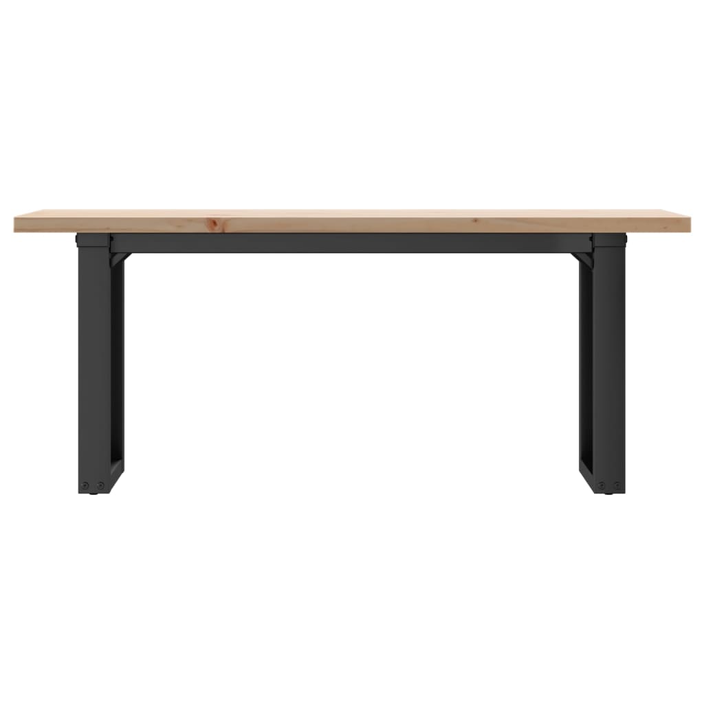 Salongbord O-ramme 110x40x45,5 cm heltre furu og stål